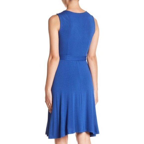 NEW Bobeau Belted Faux Wrap‎ Dress Black - Picture 2 of 2